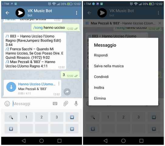 Scaricare musica con Telegram video guida
