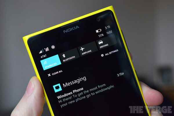 Windows Phone 8.1 Centro notifiche Anteprima
